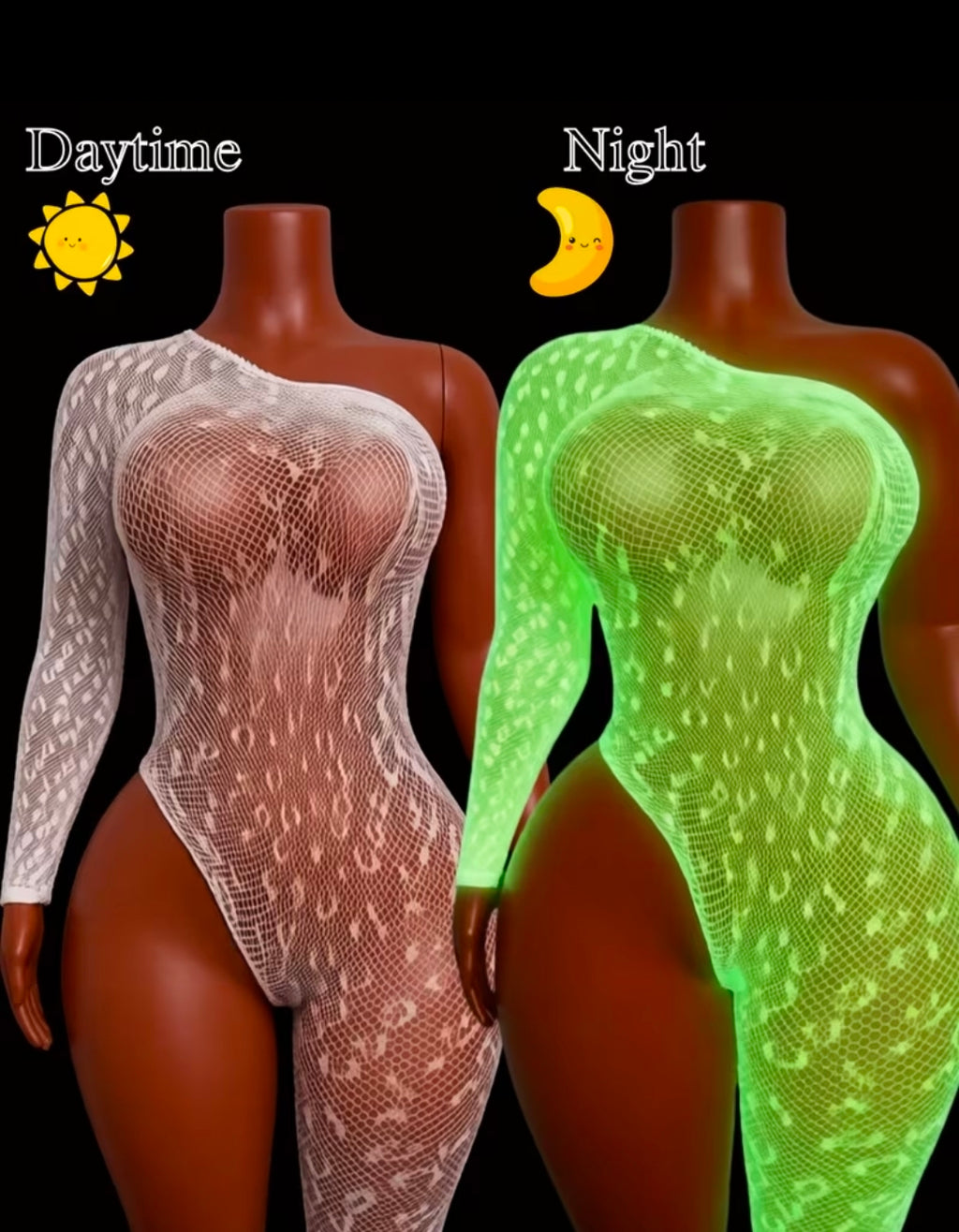 Glow in the dark lingerie for women
